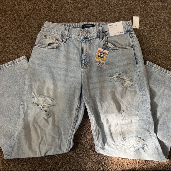 Aeropostale Light Blue Low Rise Baggy Jeans - Picture 1 of 4